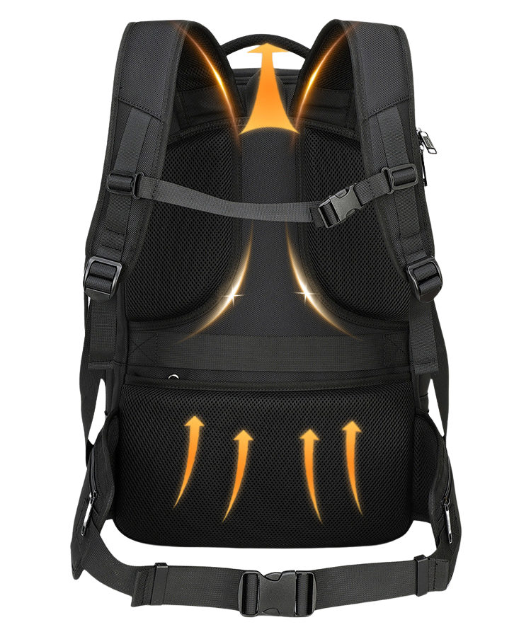 The Gravion™ Large Capacity Travel Business Backpack by Camel Mountain – 35L, Fits 17" Laptop