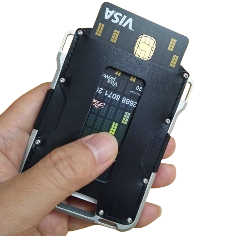 The Trionis™ Prime Wallet by Camel Mountain – RFID Metal & Leather Card Holder
