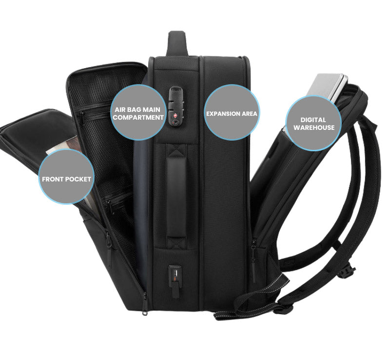 The Aerithon™ Max Backpack by Camel Mountain – 55L, Fits Up To 17" Laptop