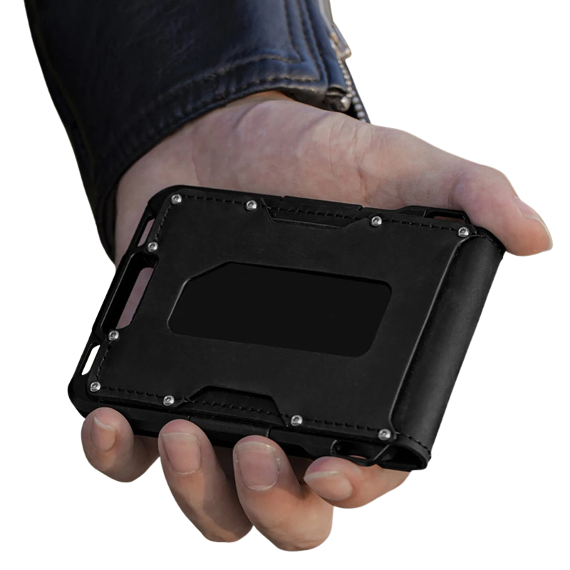 The Trionis™ Prime Wallet by Camel Mountain – RFID Metal & Leather Card Holder