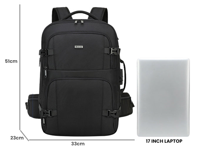 The Gravion™ Large Capacity Travel Business Backpack by Camel Mountain – 35L, Fits 17" Laptop