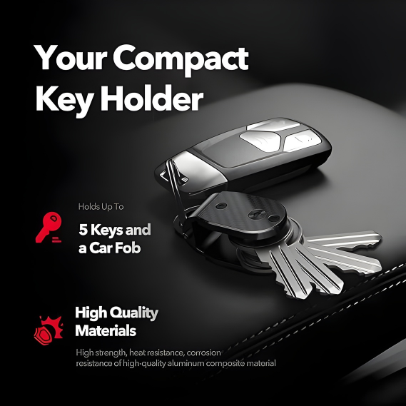 The Drelthion™ Elite Keychain by Camel Mountain – Compact Aluminum Key Organizer