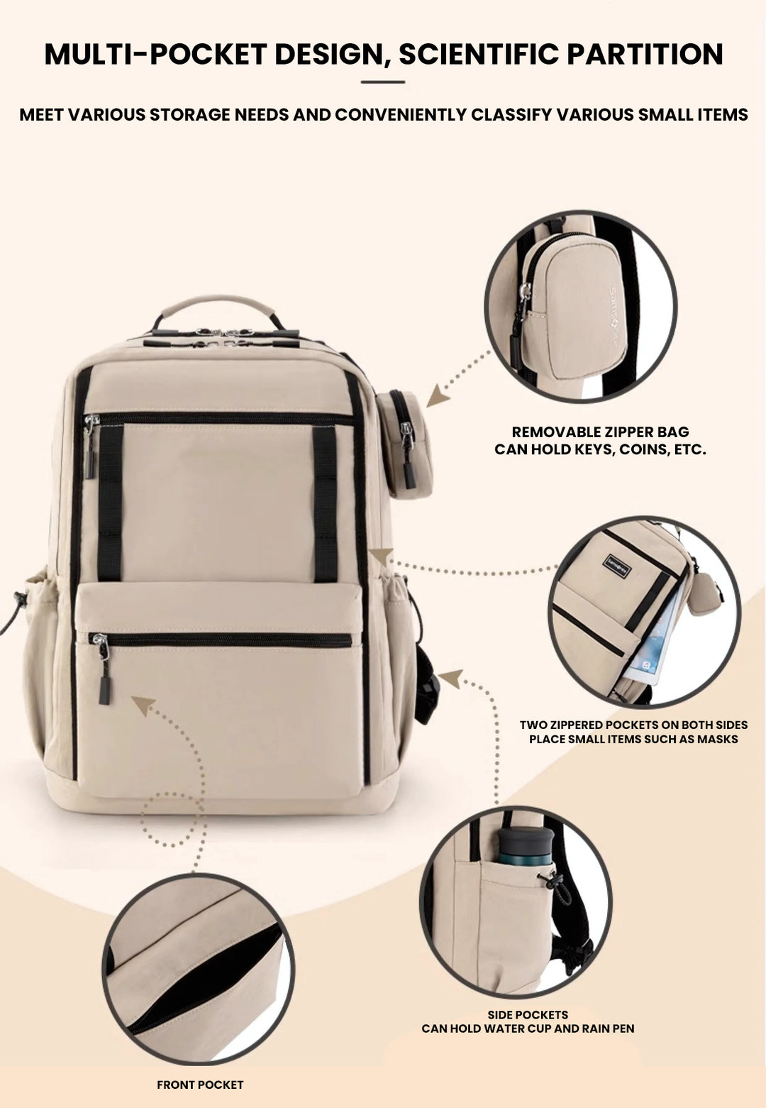 The Aurionis™ Prestige Backpack by Camel Mountain –  26L, Fits Up To 16" Laptop