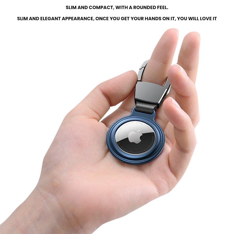 The Axynis™ Luxe Apple Airtag by Camel Mountain – Ultra Slim, Metal Keychain Case