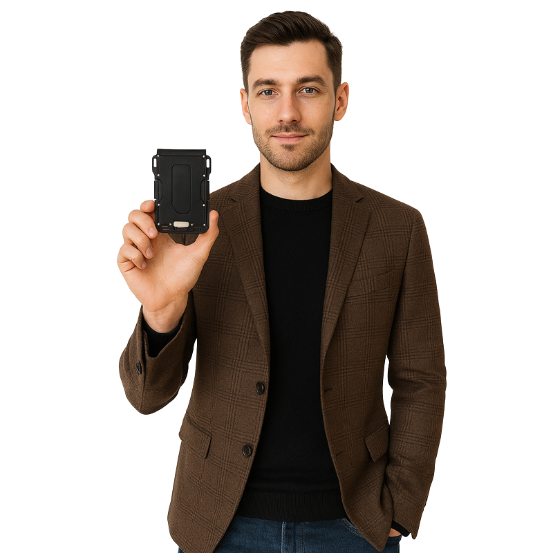 The Trionis™ Prime Wallet by Camel Mountain – RFID Metal & Leather Card Holder