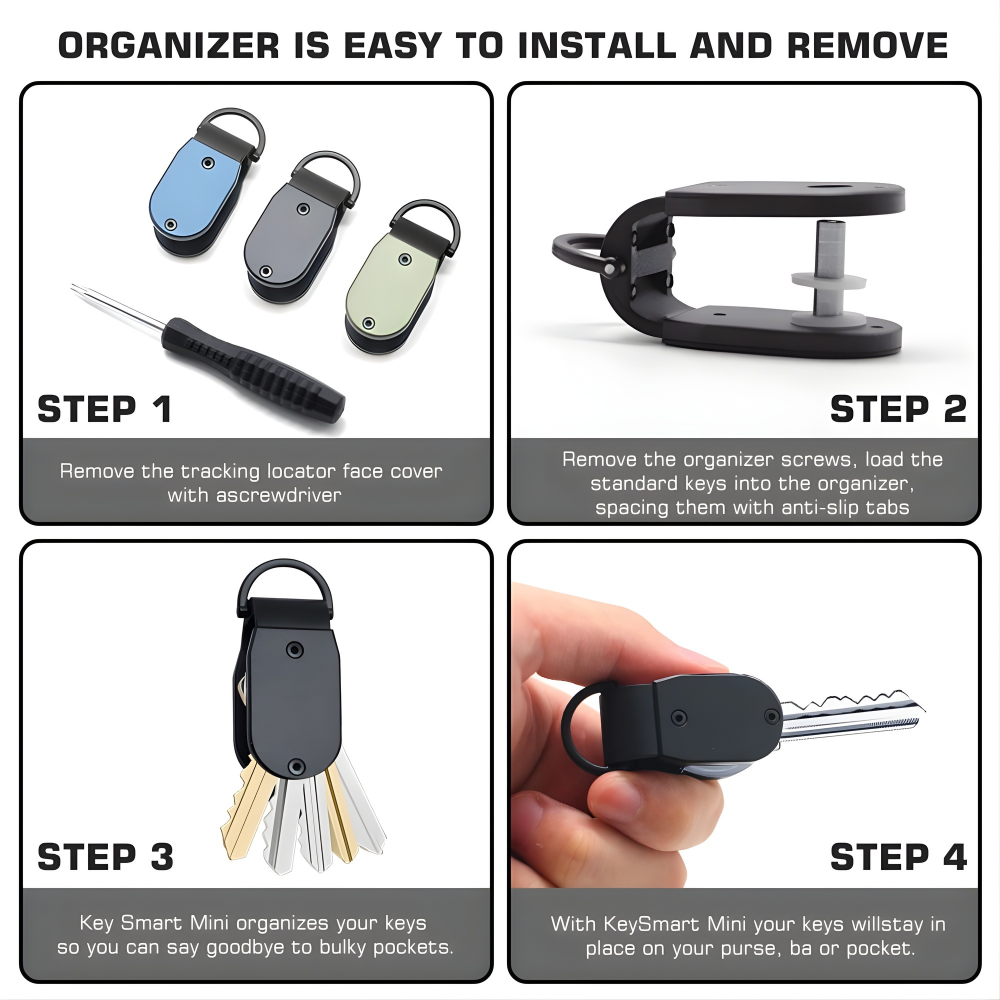 The Drelthion™ Elite Keychain by Camel Mountain – Compact Aluminum Key Organizer