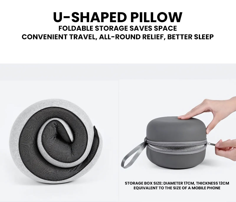 The Solatrix™ Pro Pillow by Camel Mountain - Memory Foam, 360° Neck Support