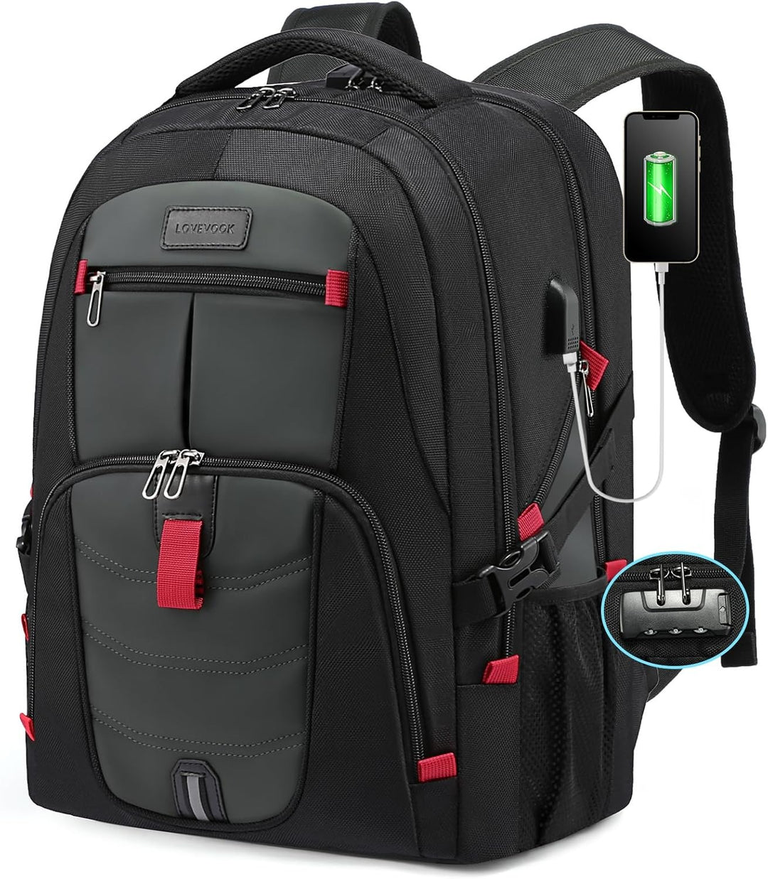 The Quinox™ Platinum Backpack by Camel Mountain – 40L & 45L, Fits 16" & 17" Laptops