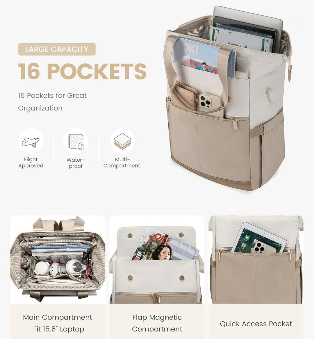 The Draton™ ProX Backpack by Camel Mountain – 55L, Fits Up To 16" Laptop
