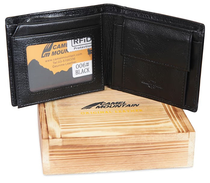 Camel Mountain® Mattia Soft Leather RFID Wallet