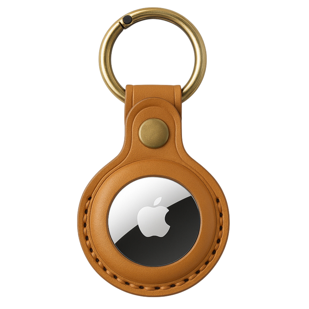 The Byzoril™ Apple AirTag Case by Camel Mountain – Ultra-Slim Leather Protection