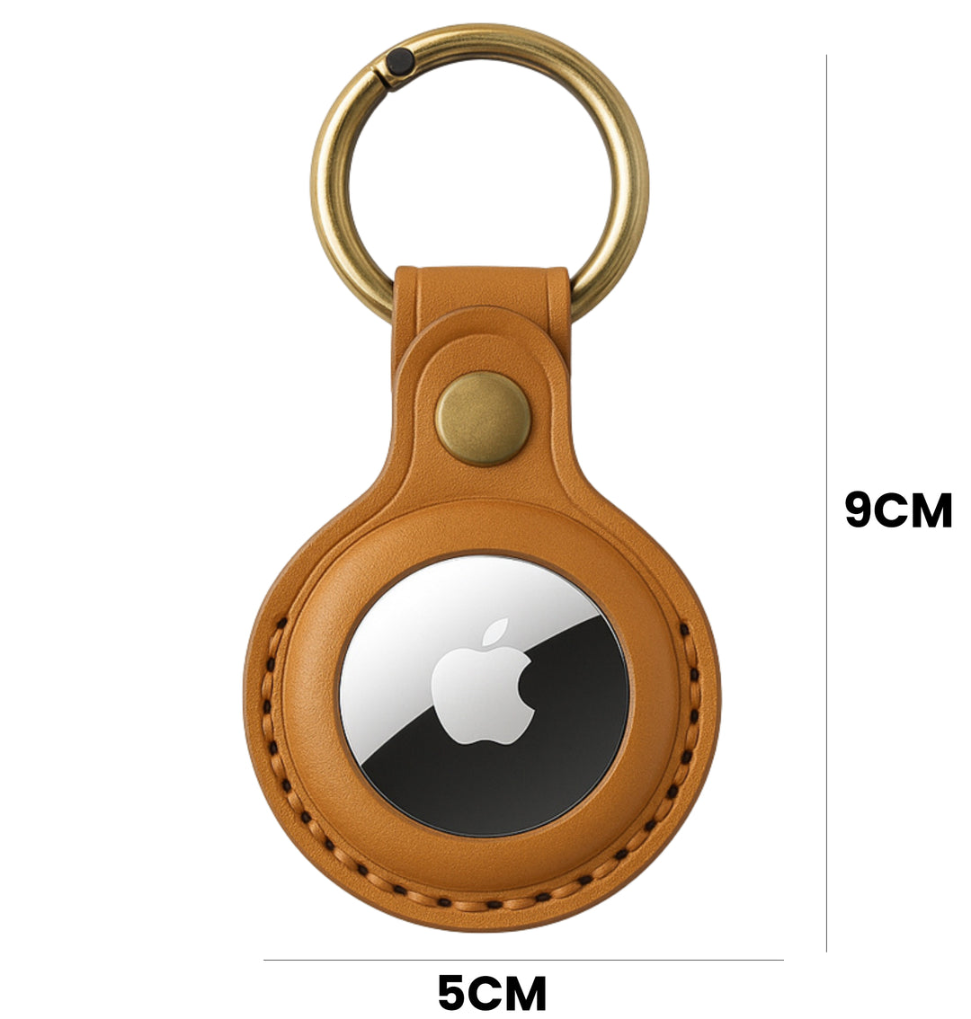 The Byzoril™ Apple AirTag Case by Camel Mountain – Ultra-Slim Leather Protection