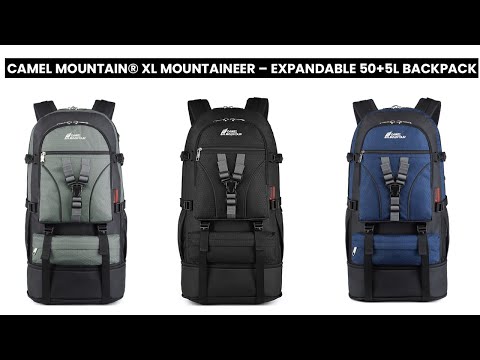 Camel Mountain® XL Mountaineer – Expandable 50+5L Backpack