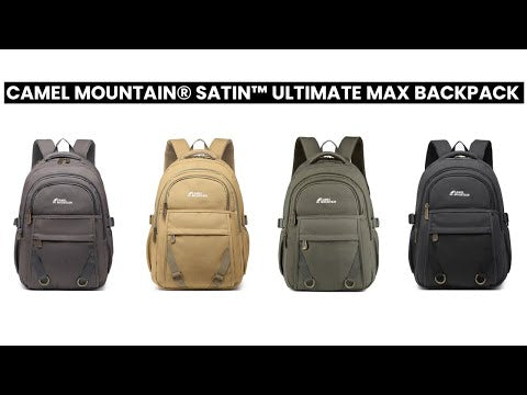 The Satin™ Ultimate Max Backpack by Camel Mountain – 25L, Fits 15.6" Laptops