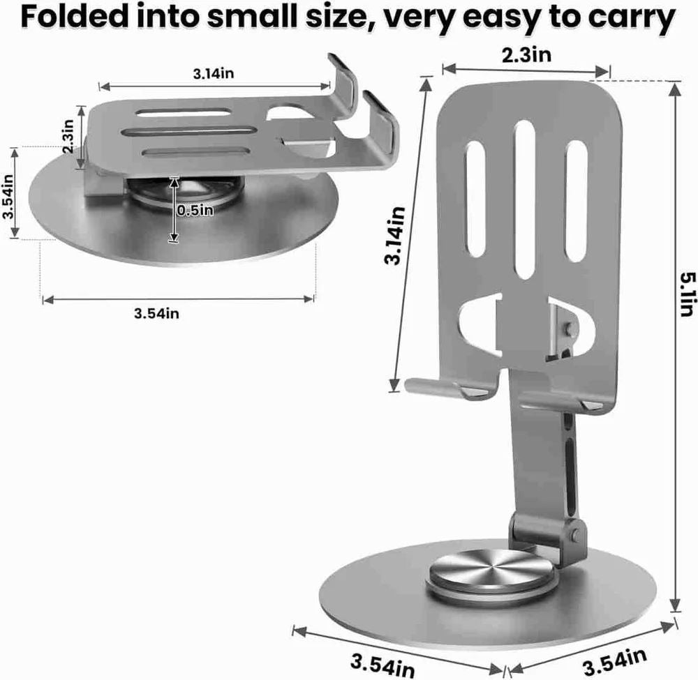 The Draxon™ Mobile/Tablet Stand – 360° Rotatable, Adjustable Height, Portable