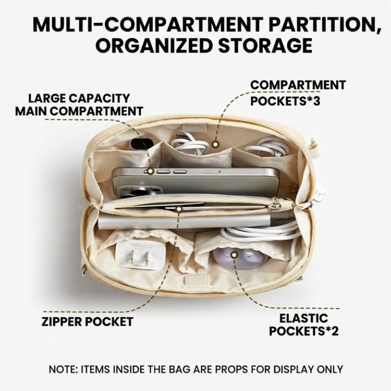 The Volarisys™ Evolve Digital Storage Bag by Camel Mountain – 1L, Compact Tech Organizer