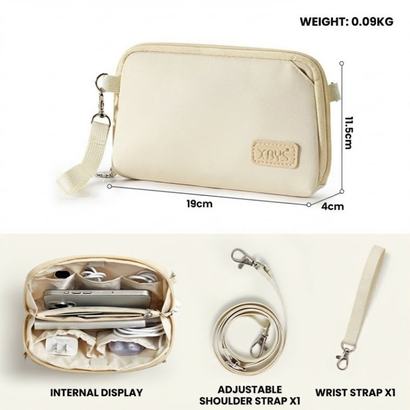 The Volarisys™ Evolve Digital Storage Bag by Camel Mountain – 1L, Compact Tech Organizer