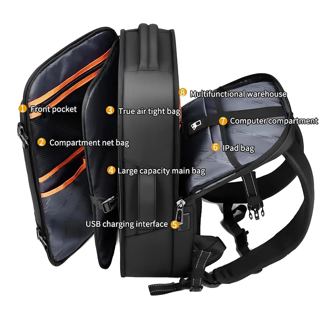 The Warrior™ Elite Backpack by Camel Mountain – 35L, Fits Up to 16" Laptop