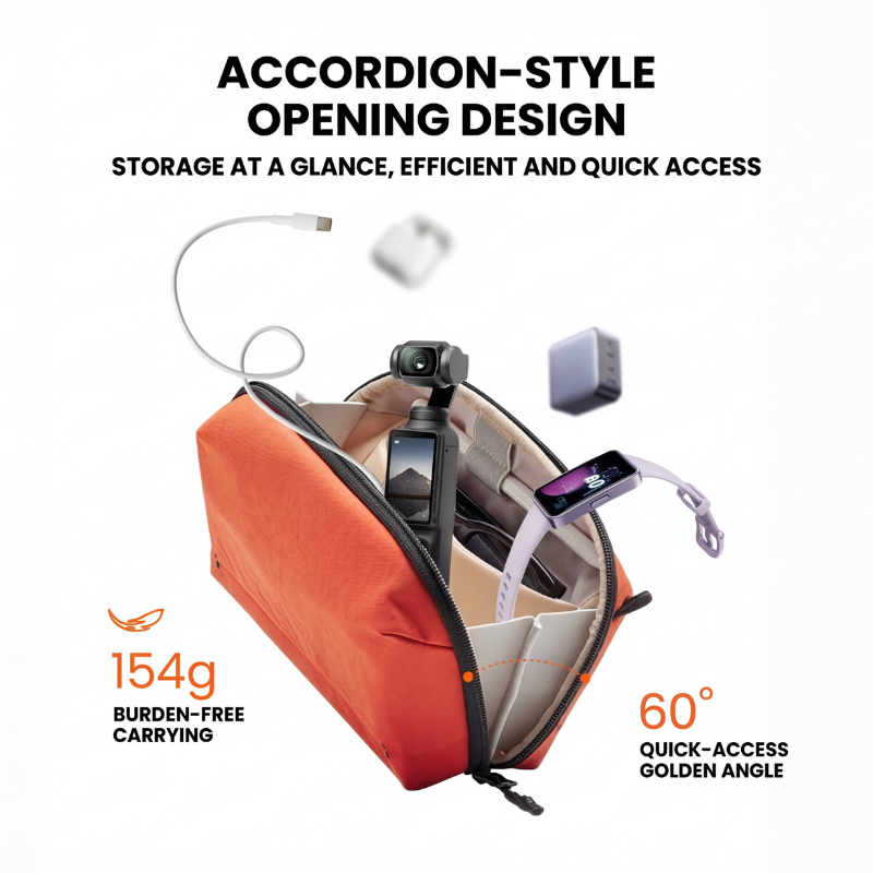 The Dranorys™ ProX Bag by Camel Mountain – 2L, Compact Tech Organizer for Travel & Daily Carry