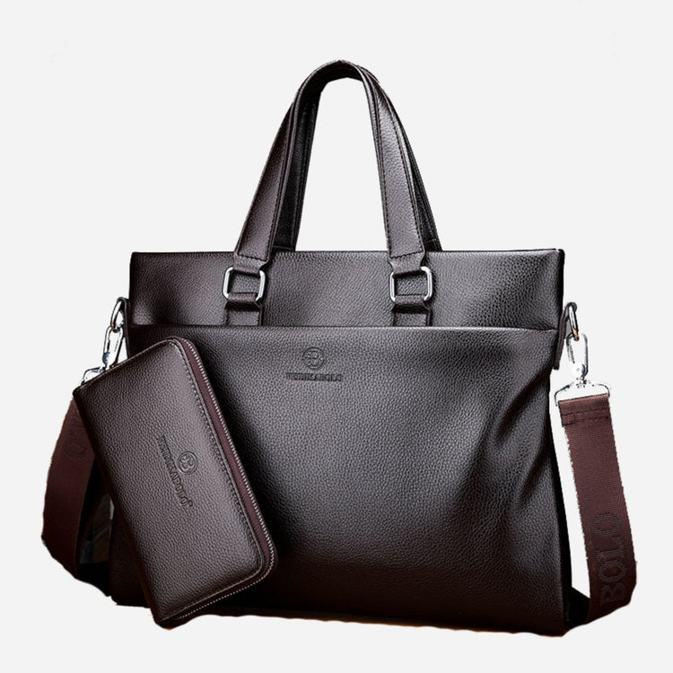 Brown leather shoulder bag