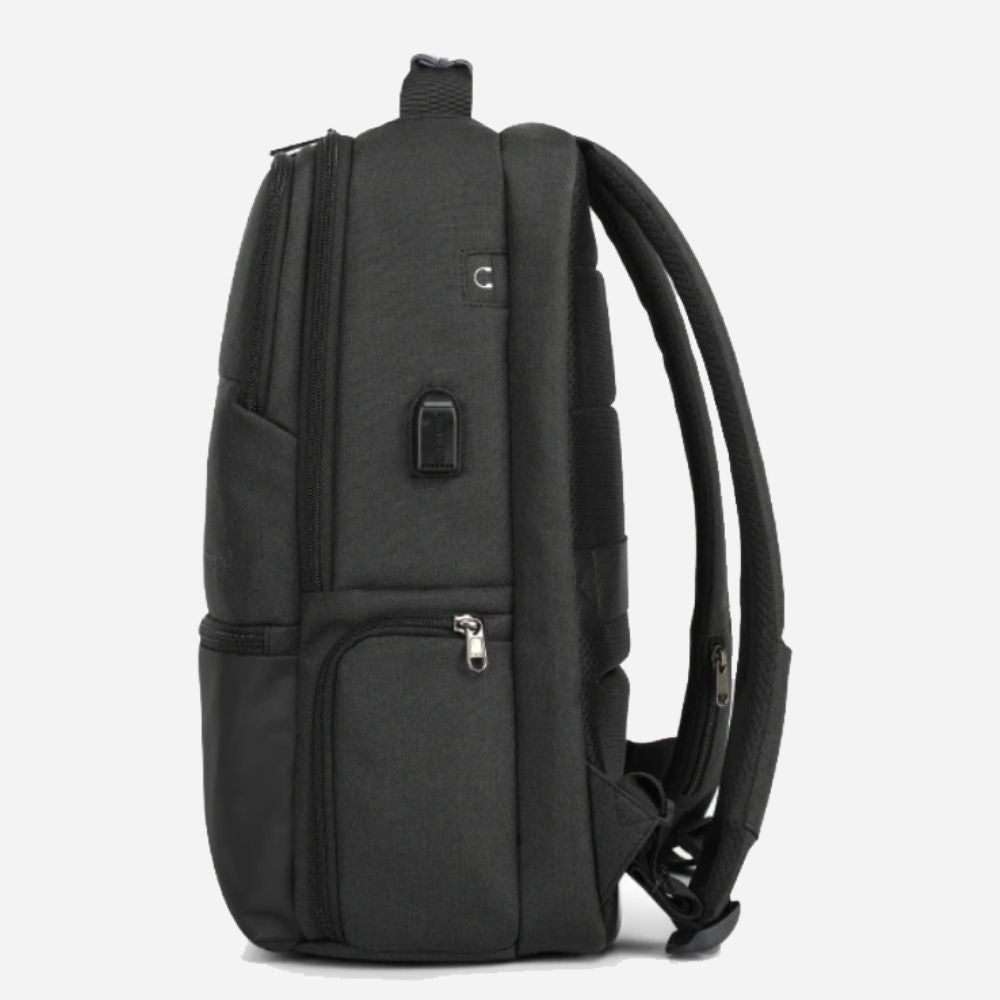 Black business travel backpack