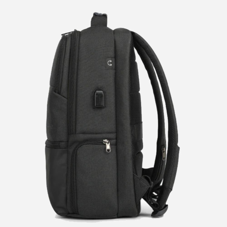Black business travel backpack