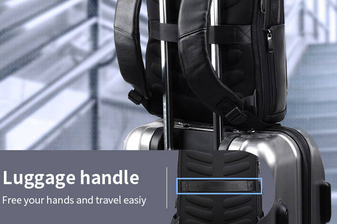 The Nova Elite Business Laptop Leather Backpack