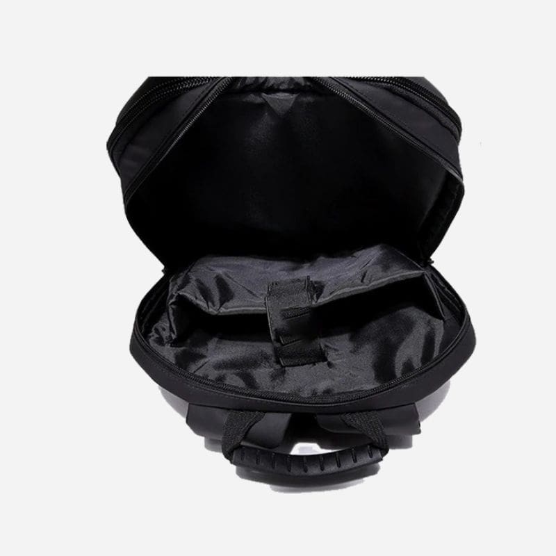 Spacious black business travel backpack