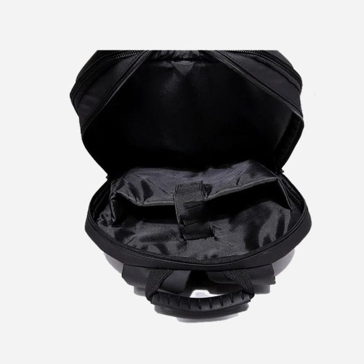Spacious black business travel backpack
