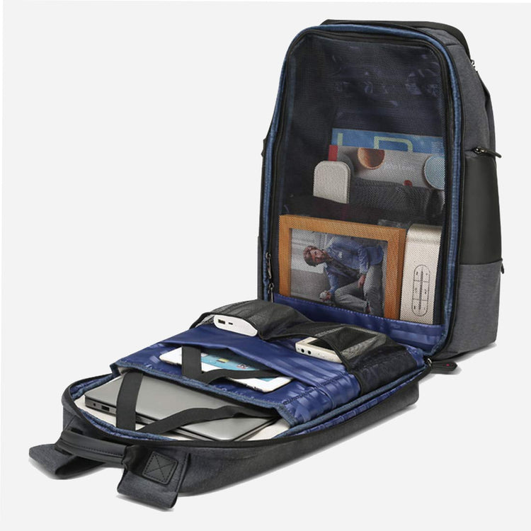 Black travel laptop backpack