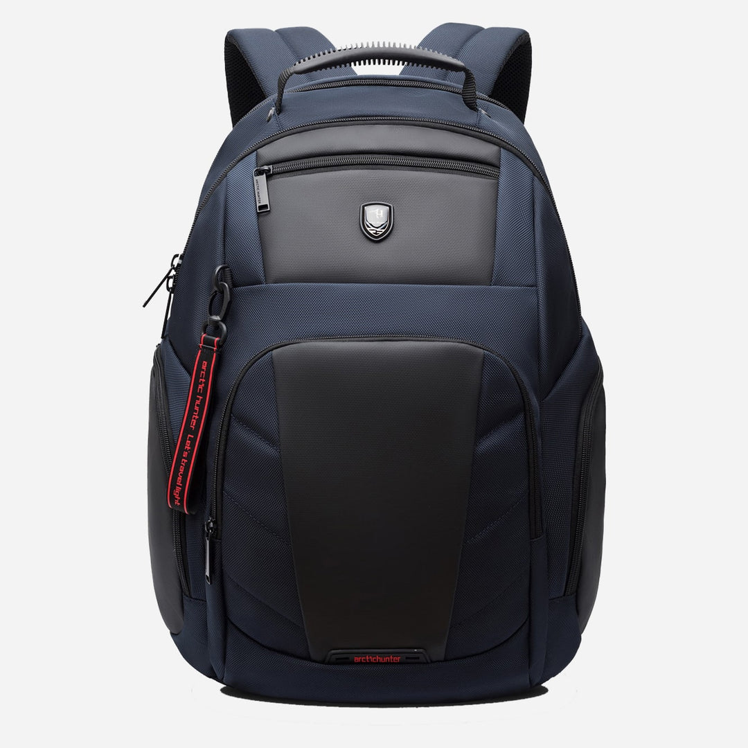 blue business backpack
