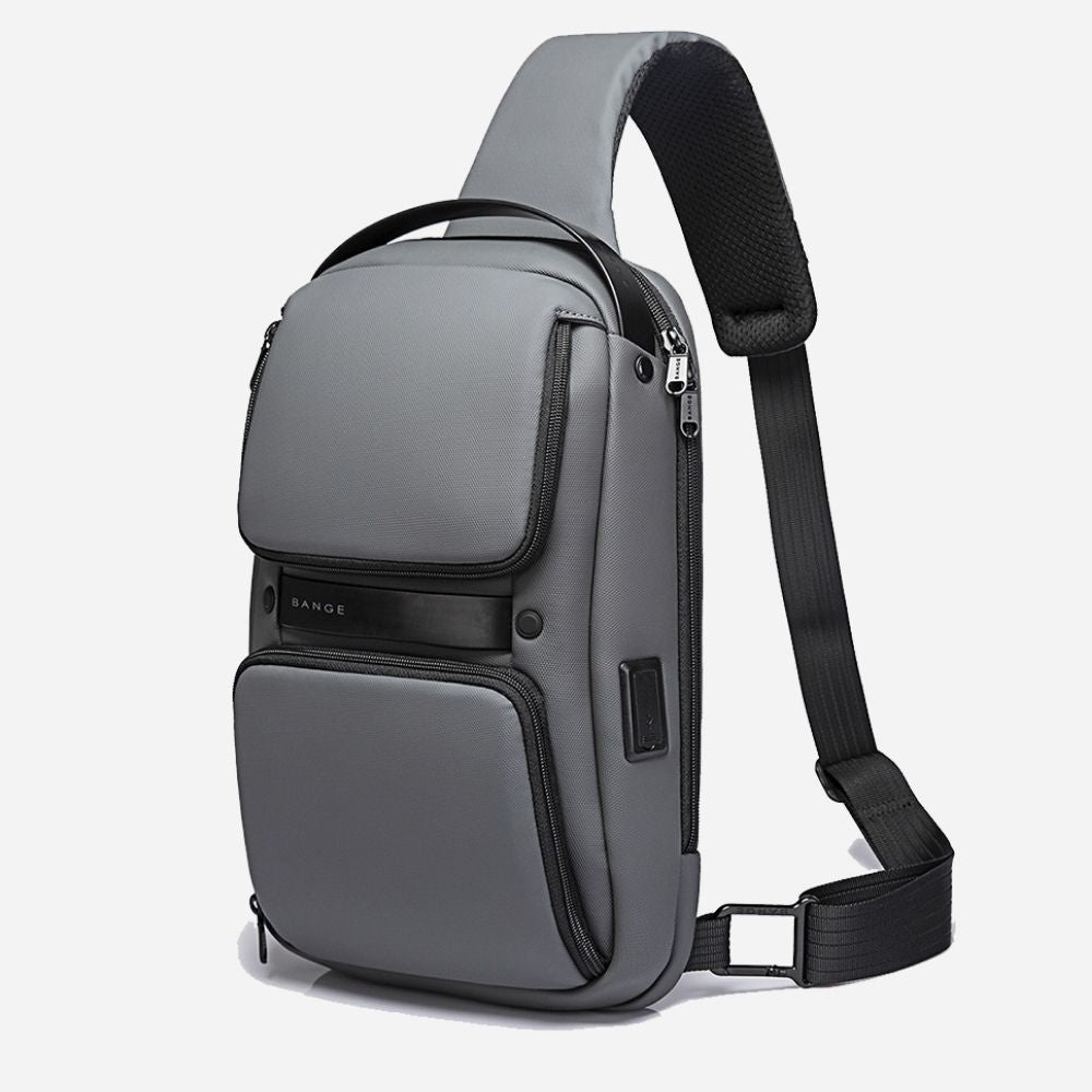 grey crossbody bag